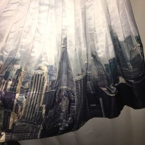 Skirts - New York Skyline Print Pleated Skirt Skirts - New York Skyline Print Pleated Skirt